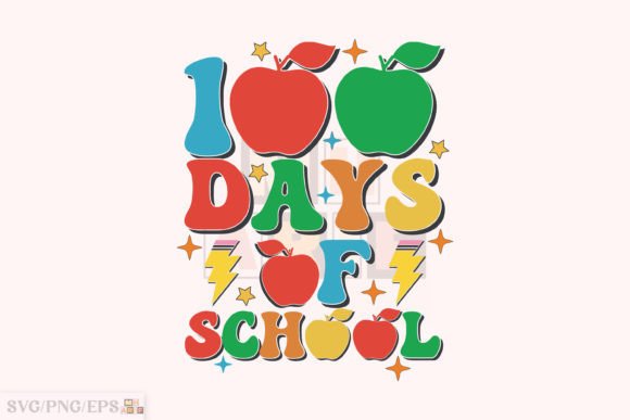 100 Days of School SVG: Retro Graphics & T-Shirt Designs