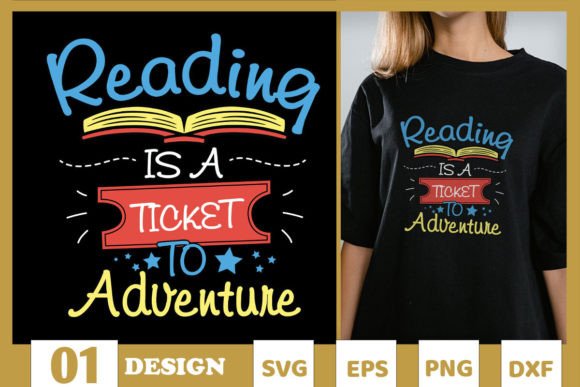 Reading Adventure Student Teacher SVG: Graphics for T-Shirt Designs