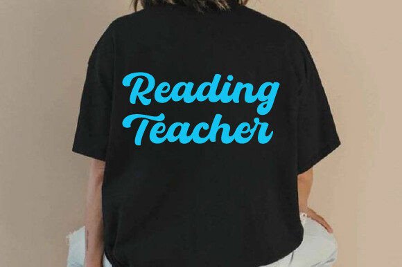 Retro Reading Teacher Graphics for T-Shirt Designs