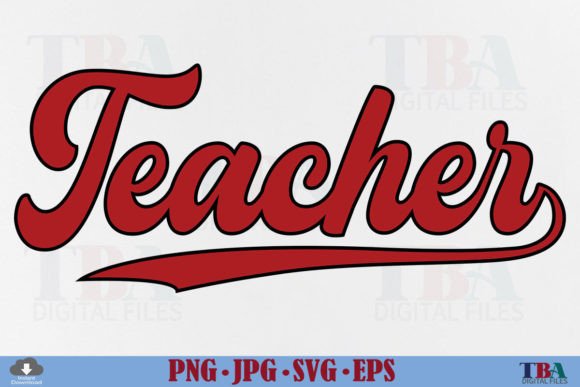 Retro Teacher Graphics for T-Shirt Designs