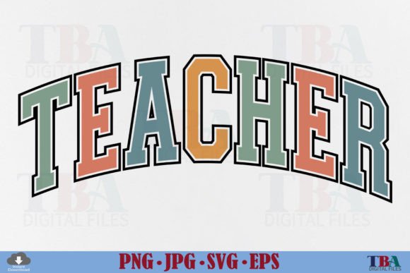 Retro Teacher Graphics for T-Shirt Designs
