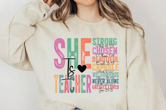 She is Teacher Svg: Graphics for T-Shirt Designs