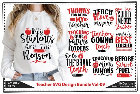 Teacher SVG Bundle: Graphics for T-Shirt Designs