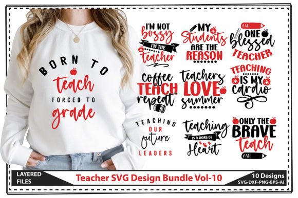 Teacher SVG Bundle: Graphics for T-Shirt Designs